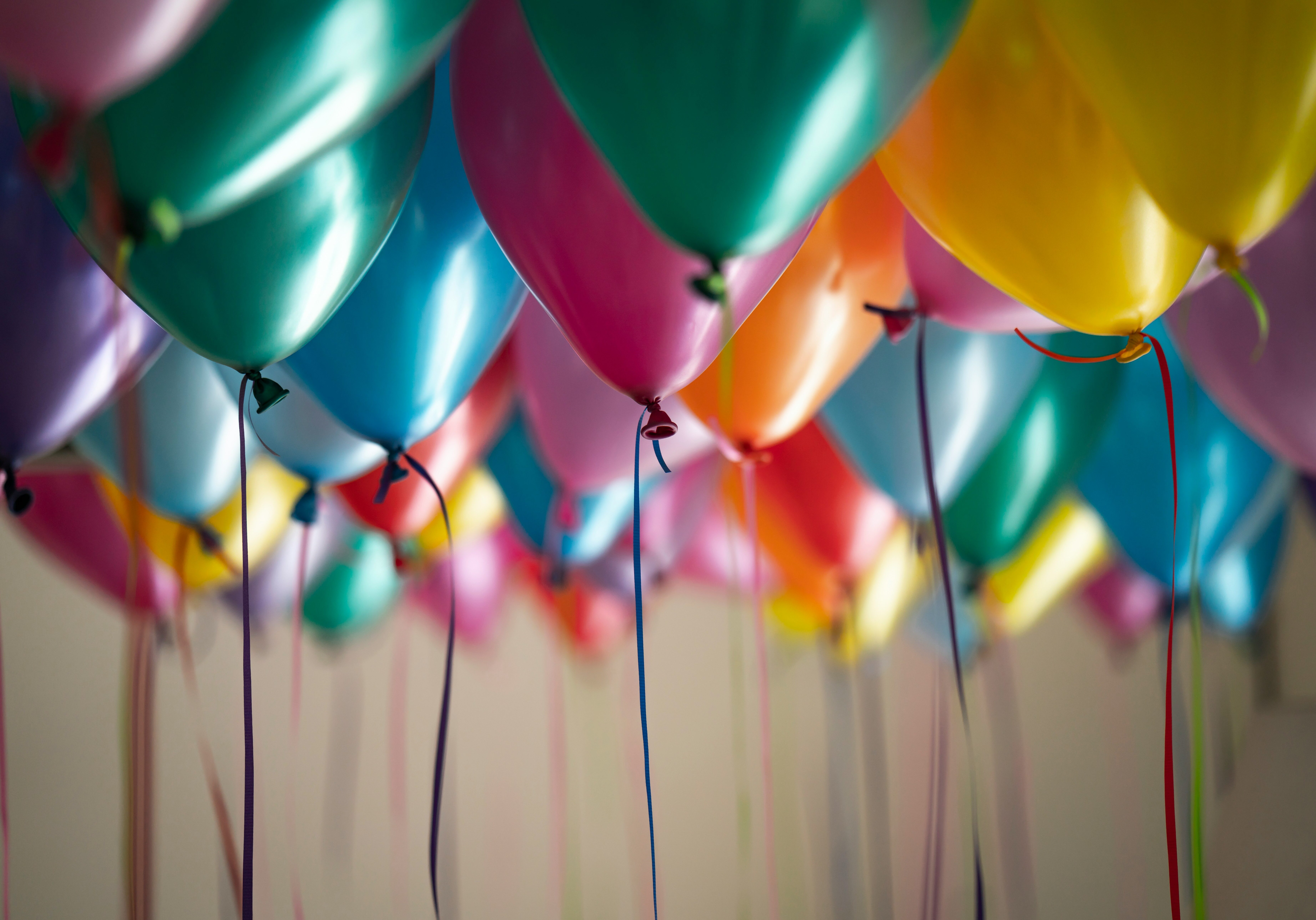 Balloons showing a fun party space